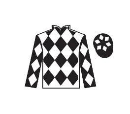 The Brian Ellison Racing Club black and white diamond racing colours