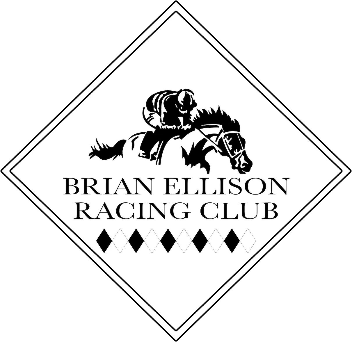 Brian Ellison Racing Club black-and-white diamond badge logo